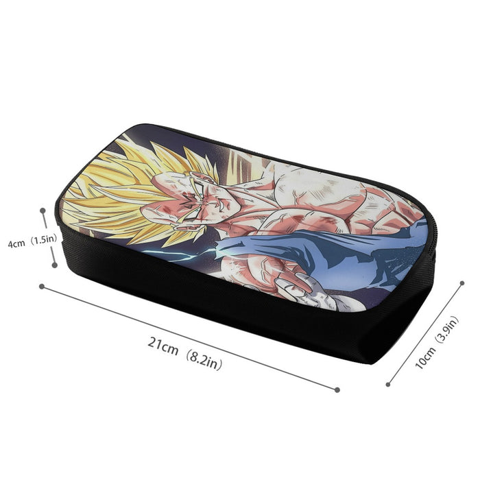 DBZ Majin Vegeta Saiyan Prince Fight Injure Manga Style Trending Pencil Bag