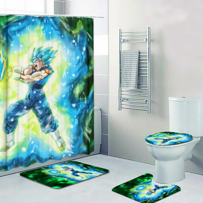DBZ Goku Super Saiyan Blue SSGSS Kamehameha Power Attack Four-piece Bathroom