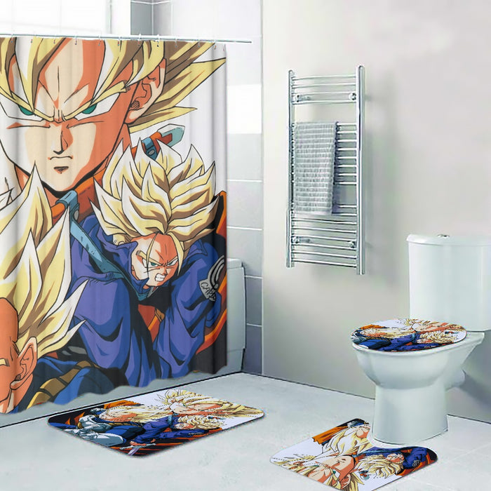 Dragon Ball Goku Vegeta Trunks Super Saiyan Power Heroes Cool Trending Design Four-piece Bathroom