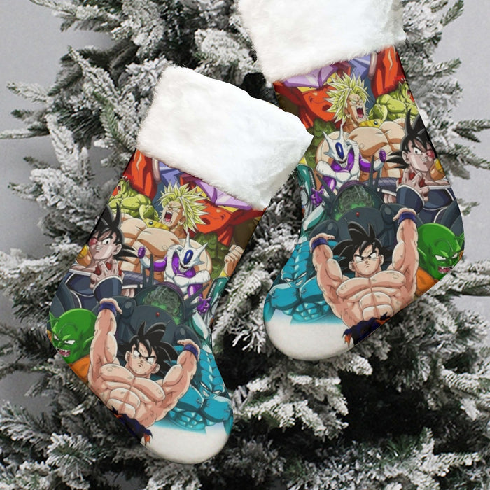 DBZ Goku Spirit Bomb Destroy Villains Cooler Broly Namek Vibrant Christmas Socks