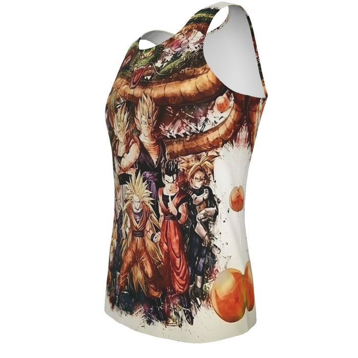 Dragon Ball  Ultimate Shenron x Saiyans Tank Top