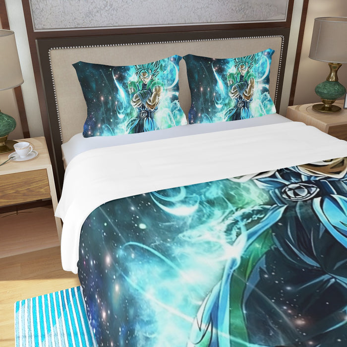 Dragon Ball Gogito 2 Blue Super Saiyan Kaioken Cool Three Piece Duvet Cover Set