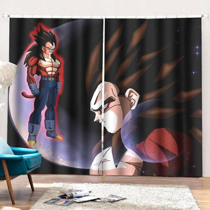 Dragon Ball Super Vegeta 4 Cool Crescent Moon Universe Curtains with Hooks