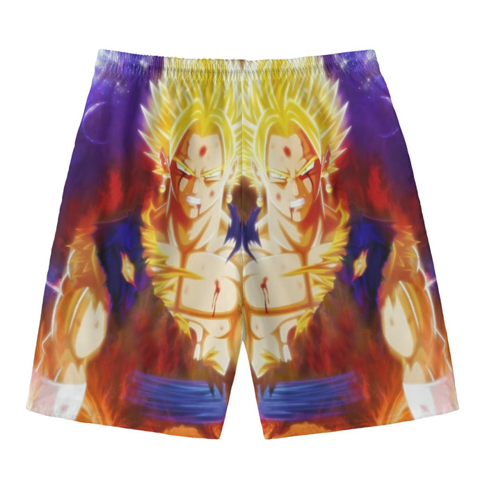 Dragon Ball Z Vegito Super Saiyan Angry Bruised Dope Beach Pants