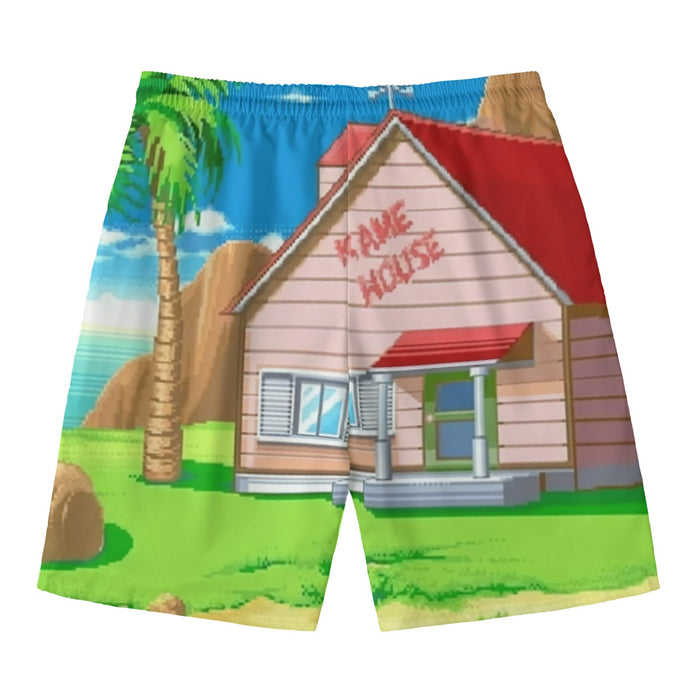 Dragon Ball Master Roshi's Kame House Cartoon Style Beach Pants