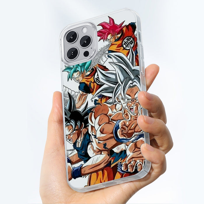 DBS Goku SSJ Transformations White God Blue Red Kaioken Ultra Instinct iPhone 13 Case