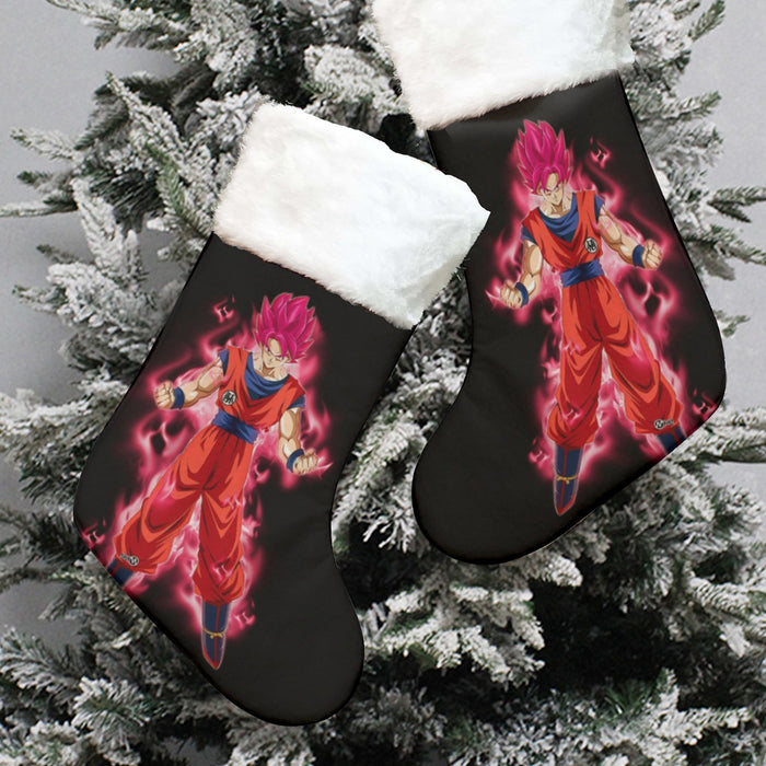 Dragon Ball Super Son Goku Red Kaioken Ultra Instinct Christmas Socks