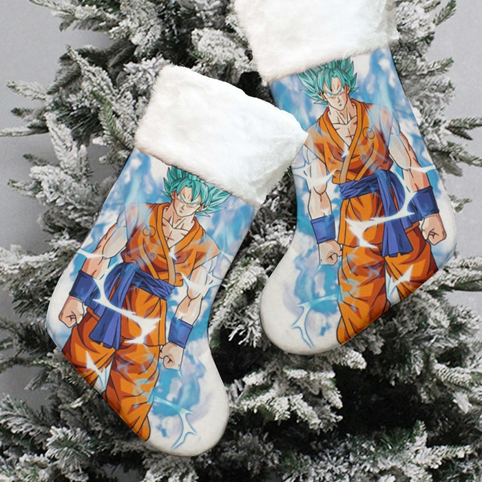 Dragon Ball Super SSGSS Goku Christmas Socks