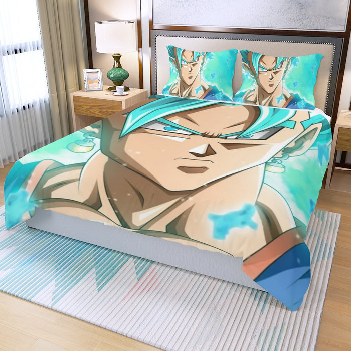 Dragon Ball Super Vegito Blue Super Saiyan Cool 3D Three Piece Duvet Cover Set