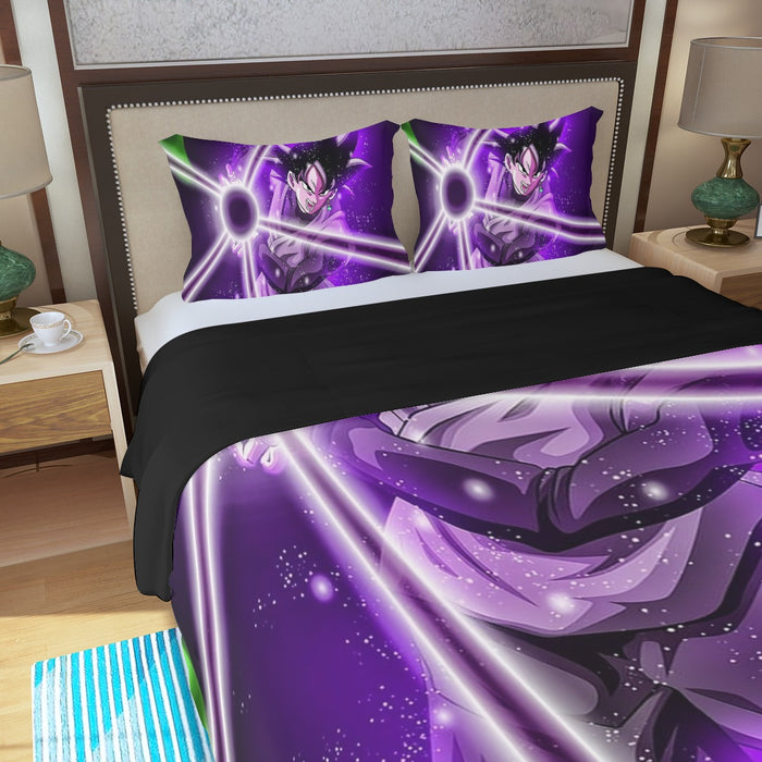 DBZ Goku Black Zamasu Power Ball Attack Cool Design Streetwear  Three Piece Duvet Cover Set