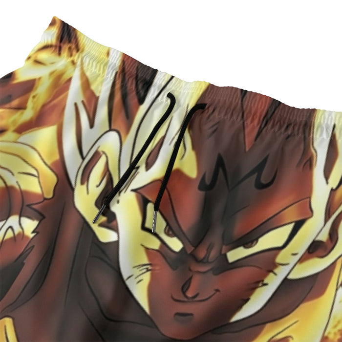 Dragon Ball Z Dope Majin Vegeta Grin Yellow Aura Beach Pants