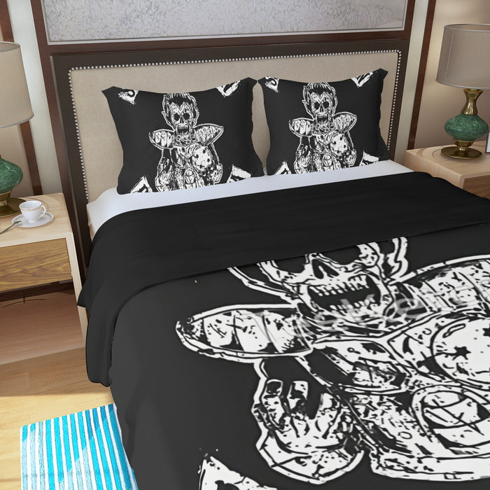 Dragon Ball Z Skeleton Vegeta Scary Super Saiyan Epic Three Piece Duvet Cover Set