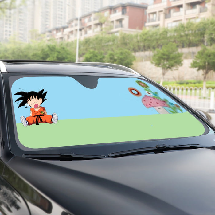 Dragon Ball Goku Kid Cute Day Dreamer Sleeping Anime Design Windshield Sunshade