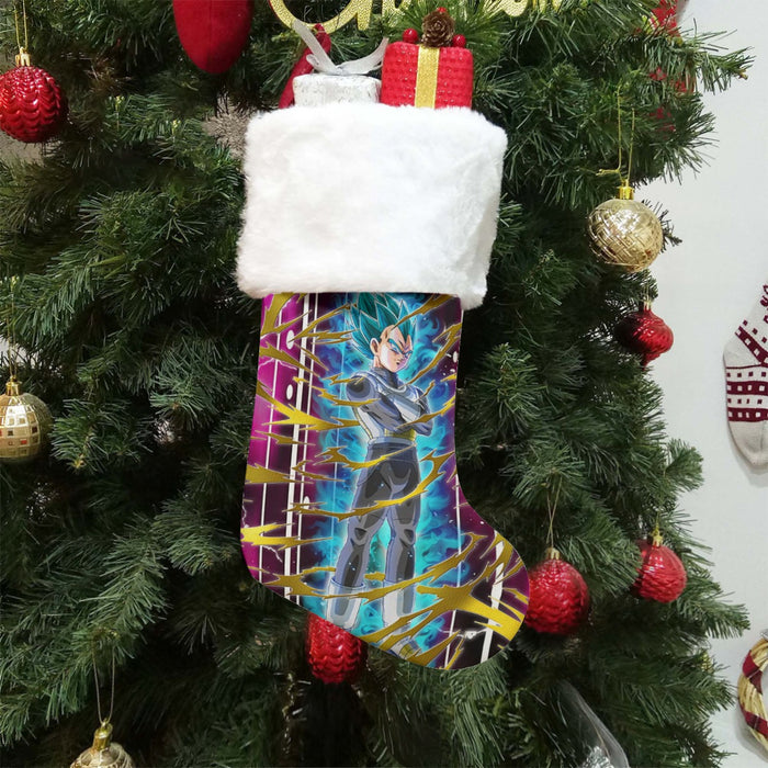 Dragon Ball Vegeta Super Saiyan God Blue SSGSS Aura Power Dope Design Christmas Socks