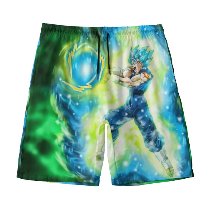 DBZ Goku Super Saiyan Blue SSGSS Kamehameha Power Attack Beach Pants