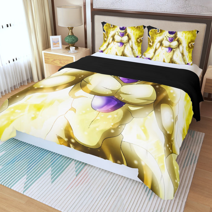 Dragon Ball Super Frieza True Golden Cool Streetwear Three Piece Duvet Cover Set