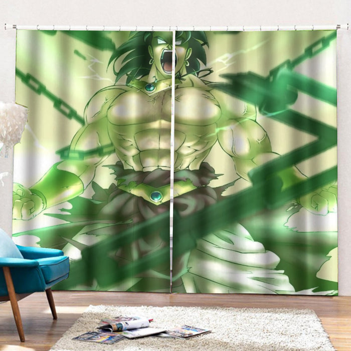 Dragon Ball Legendary Super Saiyan Broly 3D Full Print Streetwear Design Curtains with Hooks