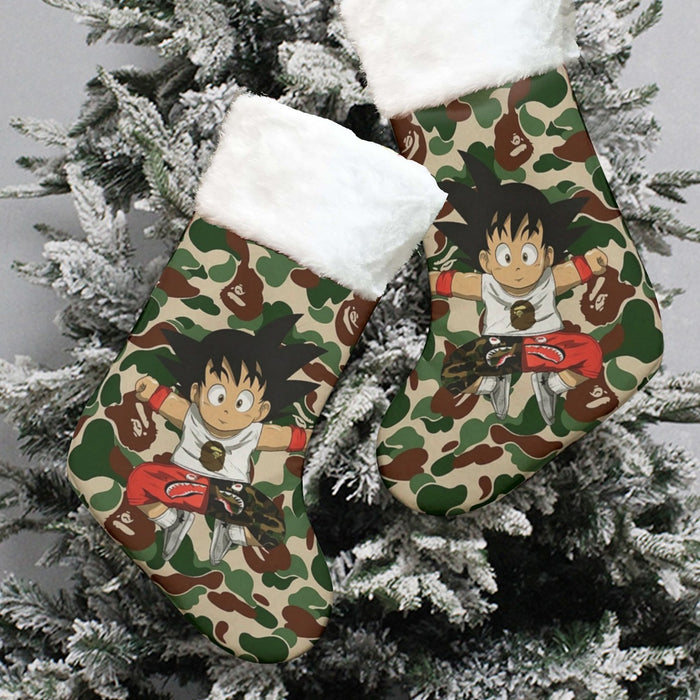 Dragon Ball Shirt Jumping Kid Goku Camouflage Christmas Socks