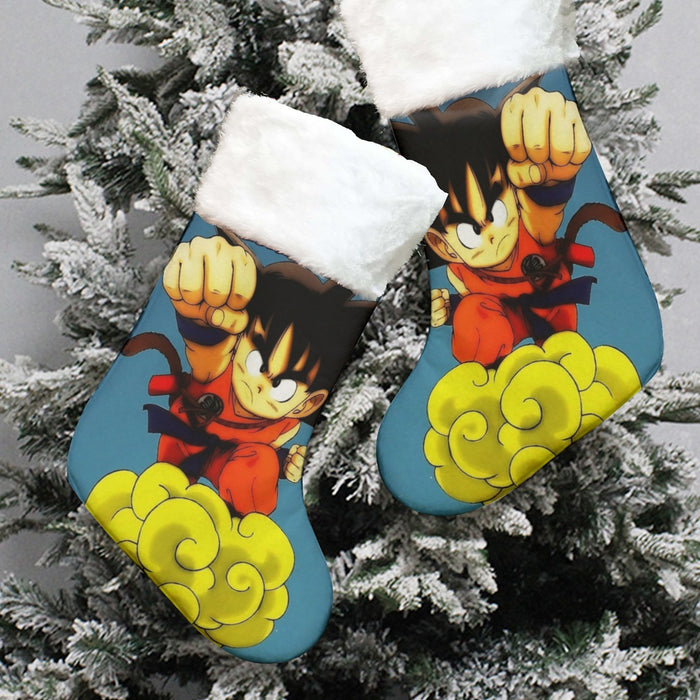 Young Goku Kid Flying Cloud Fight 3D Dragonball Christmas Socks