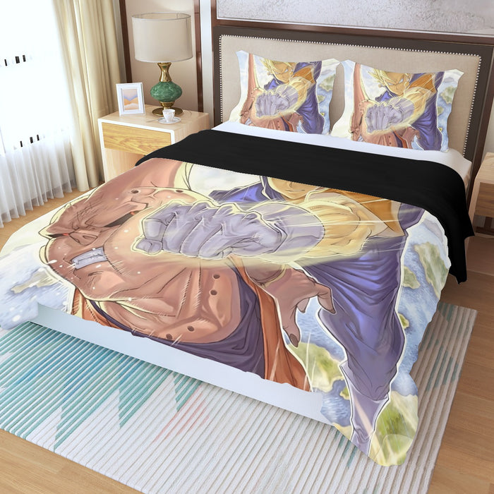 Dragon Ball Z Vegito Punching Super BuuThree Piece Duvet Cover Set