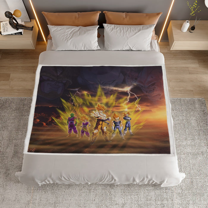 Piccolo Goku And Vegeta Dragon Ball Z Household Warm Blanket