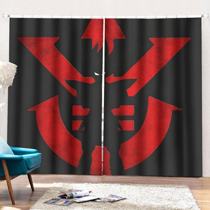 Dragon Ball Z Vegeta Shadow Cool Red Vegeta Symbol Curtains with Hooks