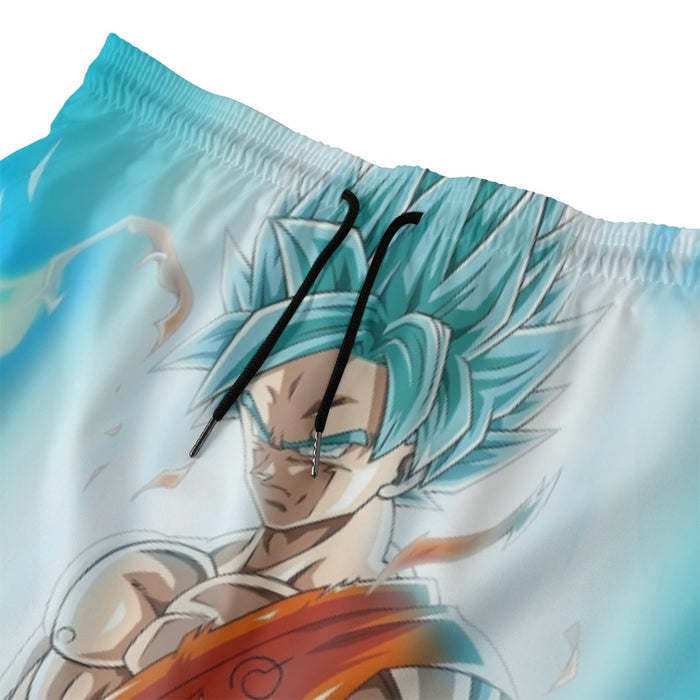 Dragon Ball Serious Super Saiyan Goku 2 Blue Epic Aura Beach Pants