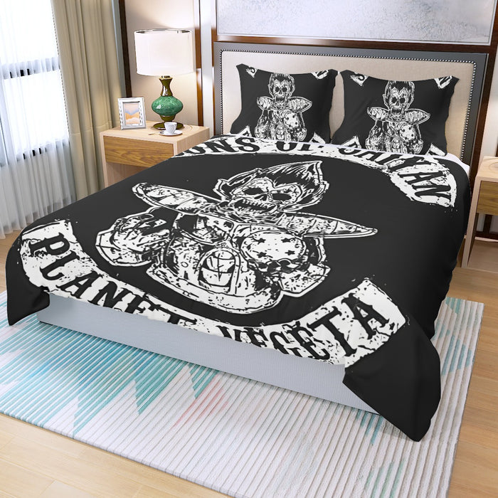 Dragon Ball Z Skeleton Vegeta Scary Super Saiyan Epic Three Piece Duvet Cover Set