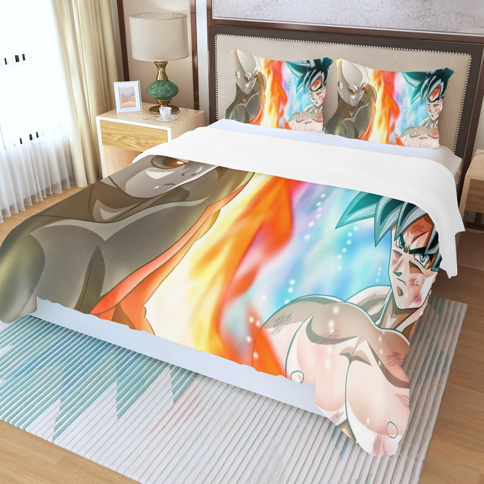 Dragon Ball Super Goku vs Jiren Overflowing Aura Three Piece Duvet Cover Set