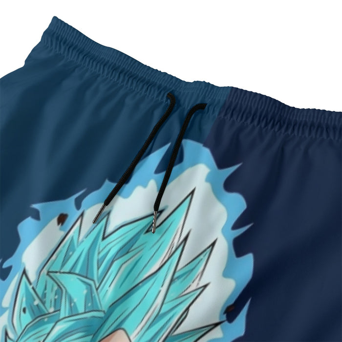 DBZ Goku Vegeta SSGSS God Blue Super Saiyan Chibi Sketch Beach Pants