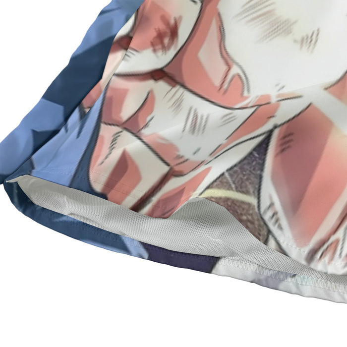 DBZ Majin Vegeta Saiyan Prince Fight Injure Manga Style Trending Beach Pants