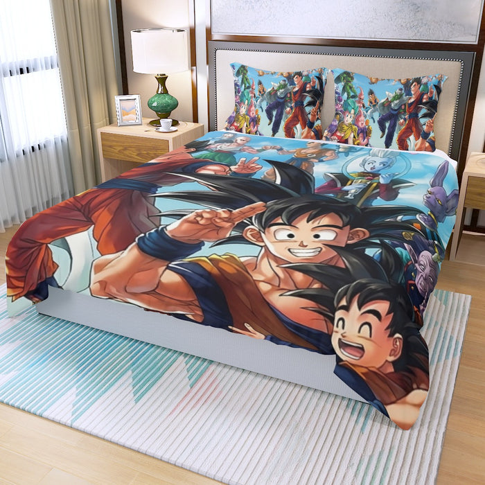 Dragon Ball Z Characters Three Piece Duvet Cover Set