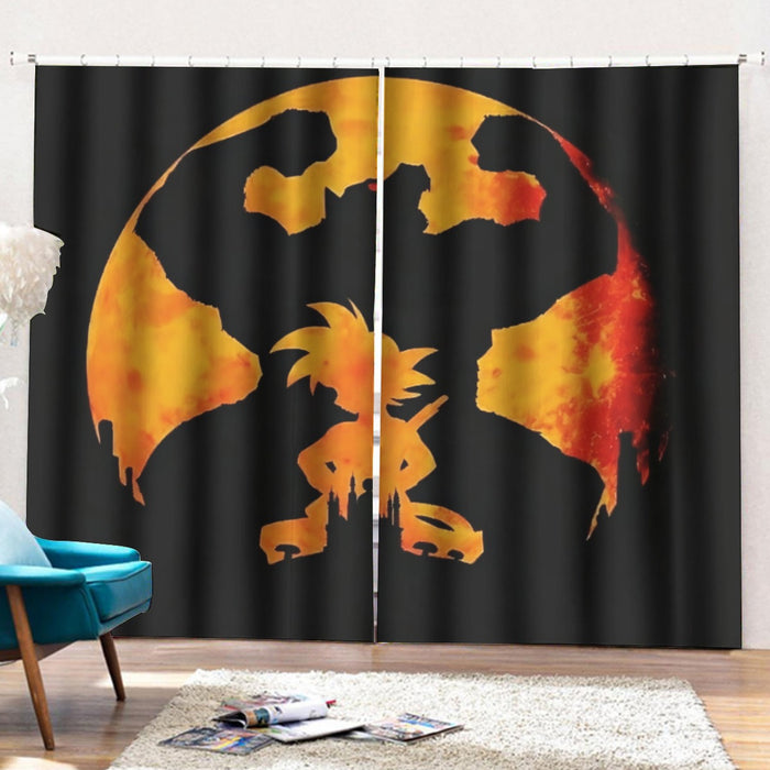 Dragon Ball Z Cool Shadow Kid Goku Great Ape Evolution Curtains with Hooks