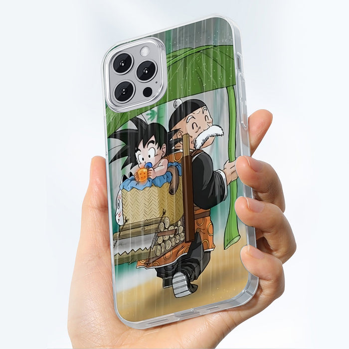 DBZ Kid Goku Super Saiyan Grandpa Gohan Cover Rain Cute Design iPhone 13 Case