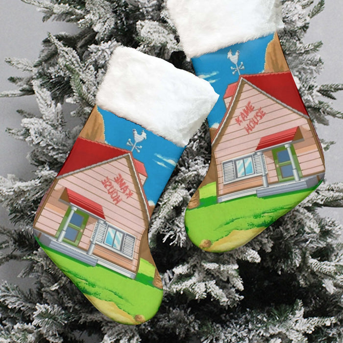 Dragon Ball Master Roshi's Kame House Cartoon Style Christmas Sock