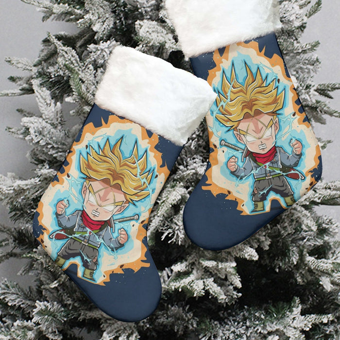 Dragon Ball Future Trunks Saga Super Saiyan Chibi Design Christmas Socks