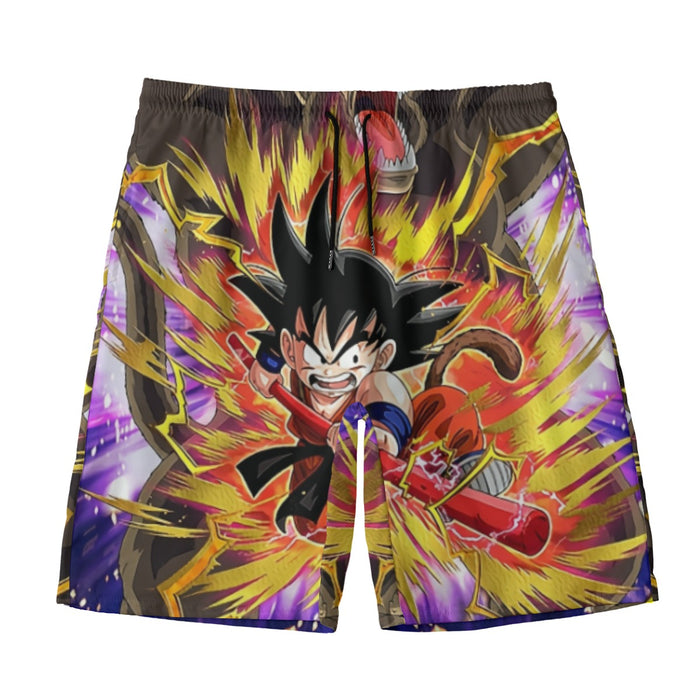 Great Ape Monkey Warrior Angry Kid Goku Fighting 3D Beach Pants