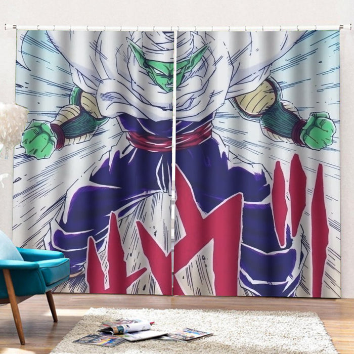 DBZ Evil King Piccolo Release Power Final Battle Fashion Curtains with Hooks