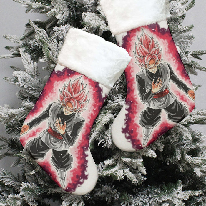 Dragon Ball Super Black Goku Rose 2 Super Saiyan Grin Christmas Socks