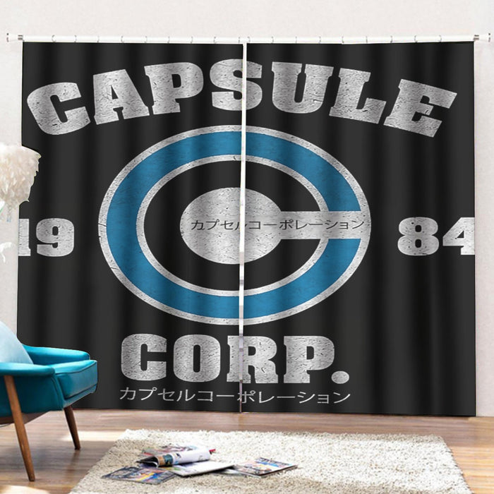 Capsule Corp Baseball Curtains with Hooks