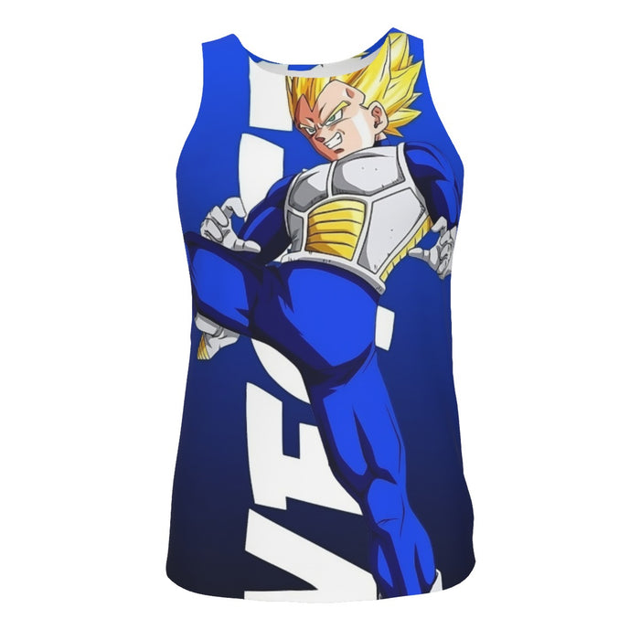 Vegeta With Background Word Dragon Ball Tank Top