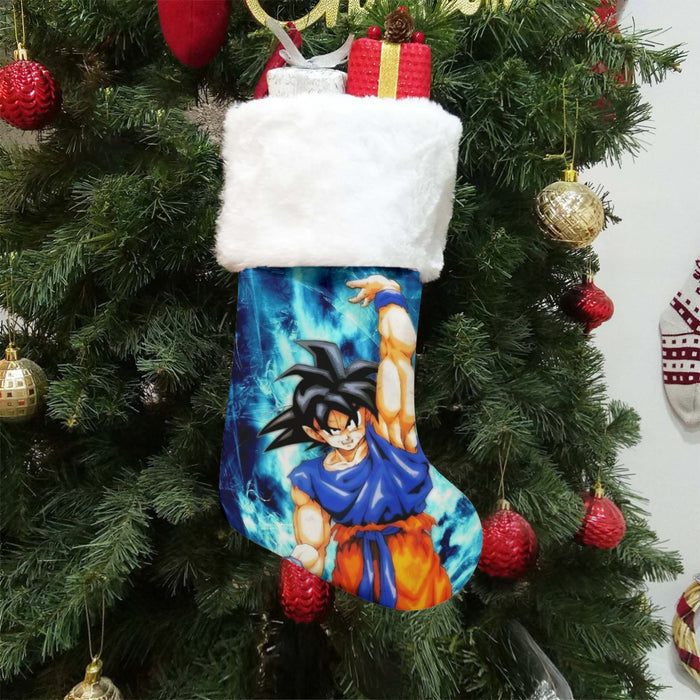 Dragon Ball Z Son Goku Cool Blue Aura Energy Ball Christmas Socks