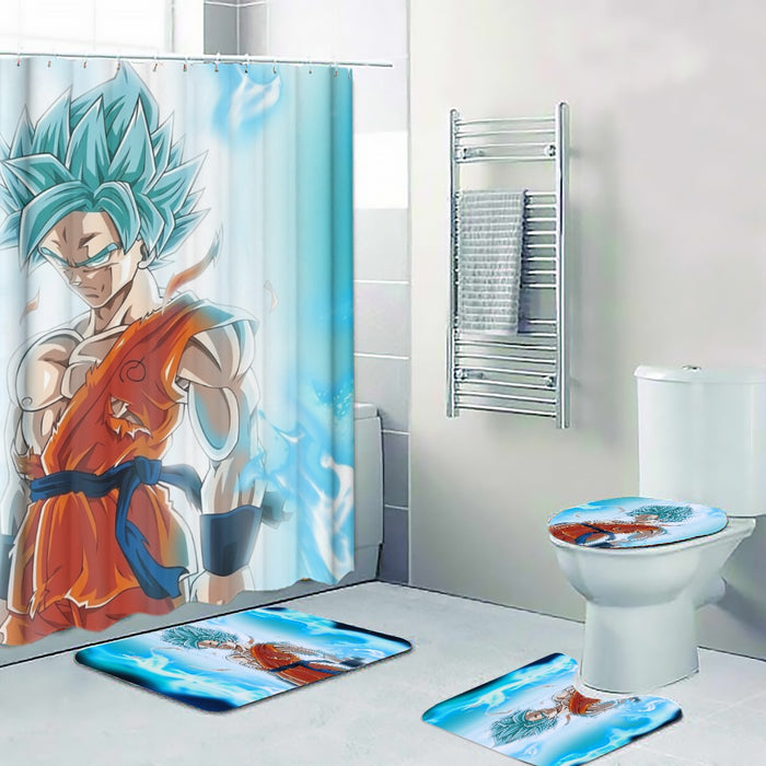 Dragon Ball Serious Super Saiyan Goku 2 Blue Epic Aura Four-piece Bathroom