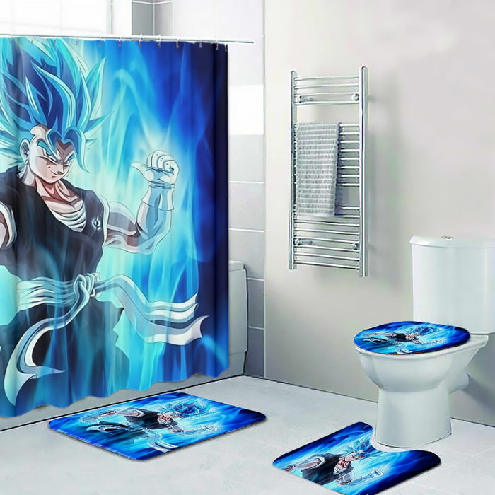Dragon Ball Z Super Saiyan Vegito Blue Charge Aura Four piece Bathroom
