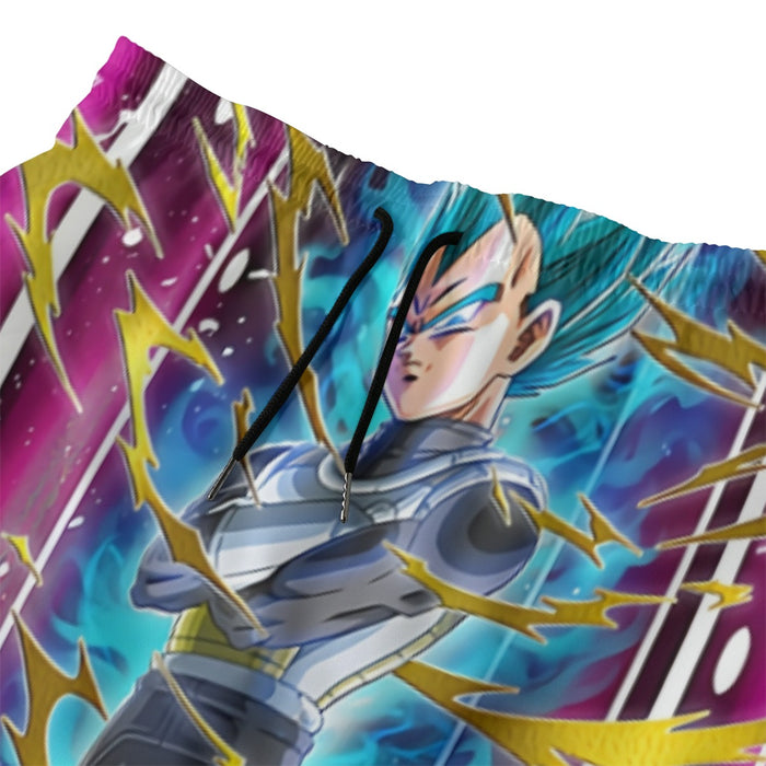 Dragon Ball Vegeta Super Saiyan God Blue SSGSS Aura Power Dope Design Beach Pants