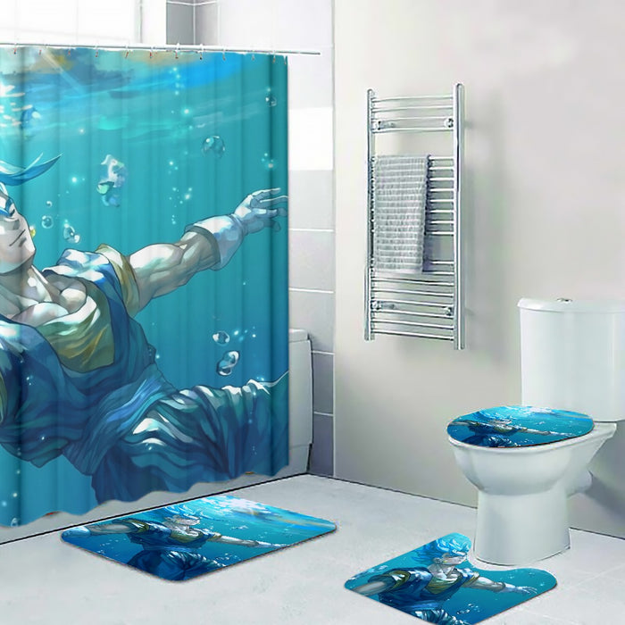 DBZ Relax Gogeta Ocean Blue Saiyan SSGSS Dope Design Four-piece Bathroom