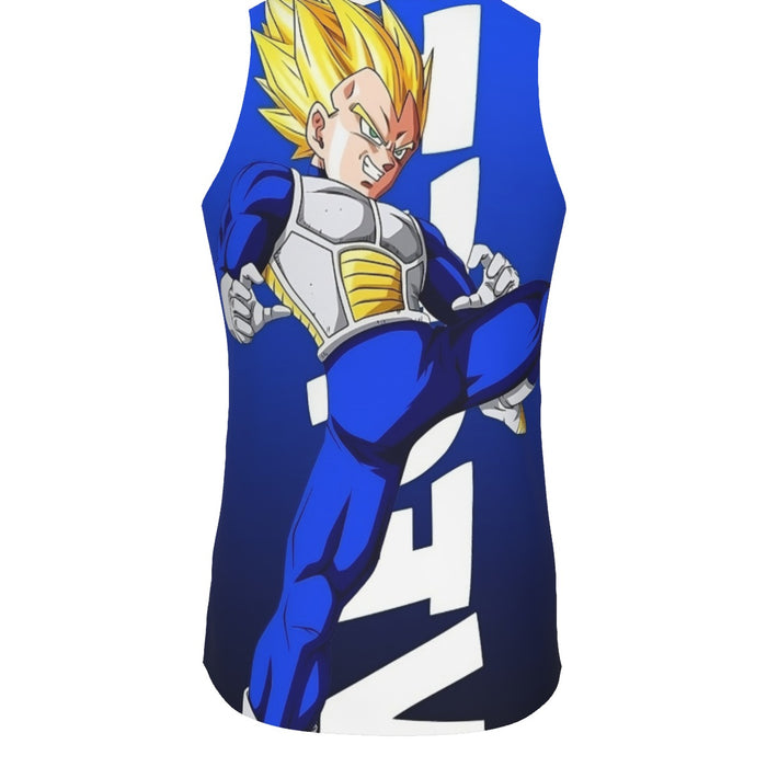 Vegeta With Background Word Dragon Ball Tank Top