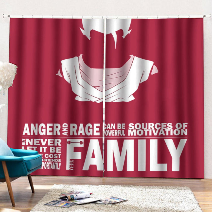 Dragon Ball Z  Gohan Family Slogan Curtains with Hooks