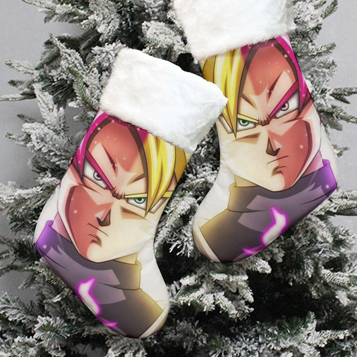 DBZ Goku God Half Rose and Golden Portrait Dope Design Christmas Socks