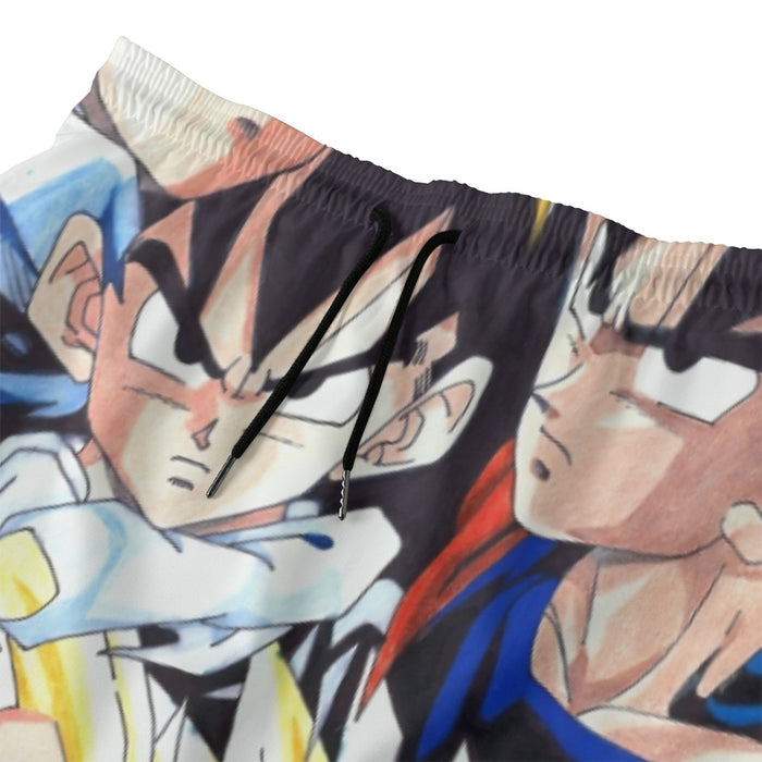 Dragon Ball Goku Vegeta Trunks Gohan Super Saiyan Cool Trending Design Beach Pants